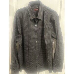 Van Heusen Flex Stretch Fabric Non Iron Black Medium 17-171/2